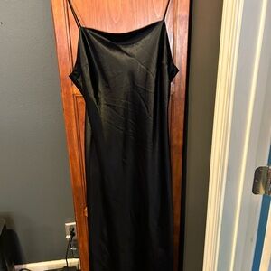 Topshop black slip dress